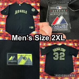 Limited Edition Josh Hamilton #32 Los Angeles Anaheim Angels Majestic Jersey 2XL